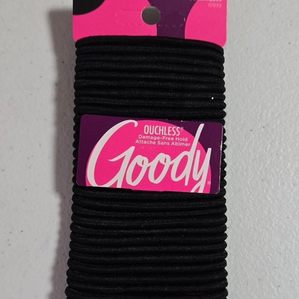 Goody new black 30 CT elastic womens hair tie scrunchies elastic